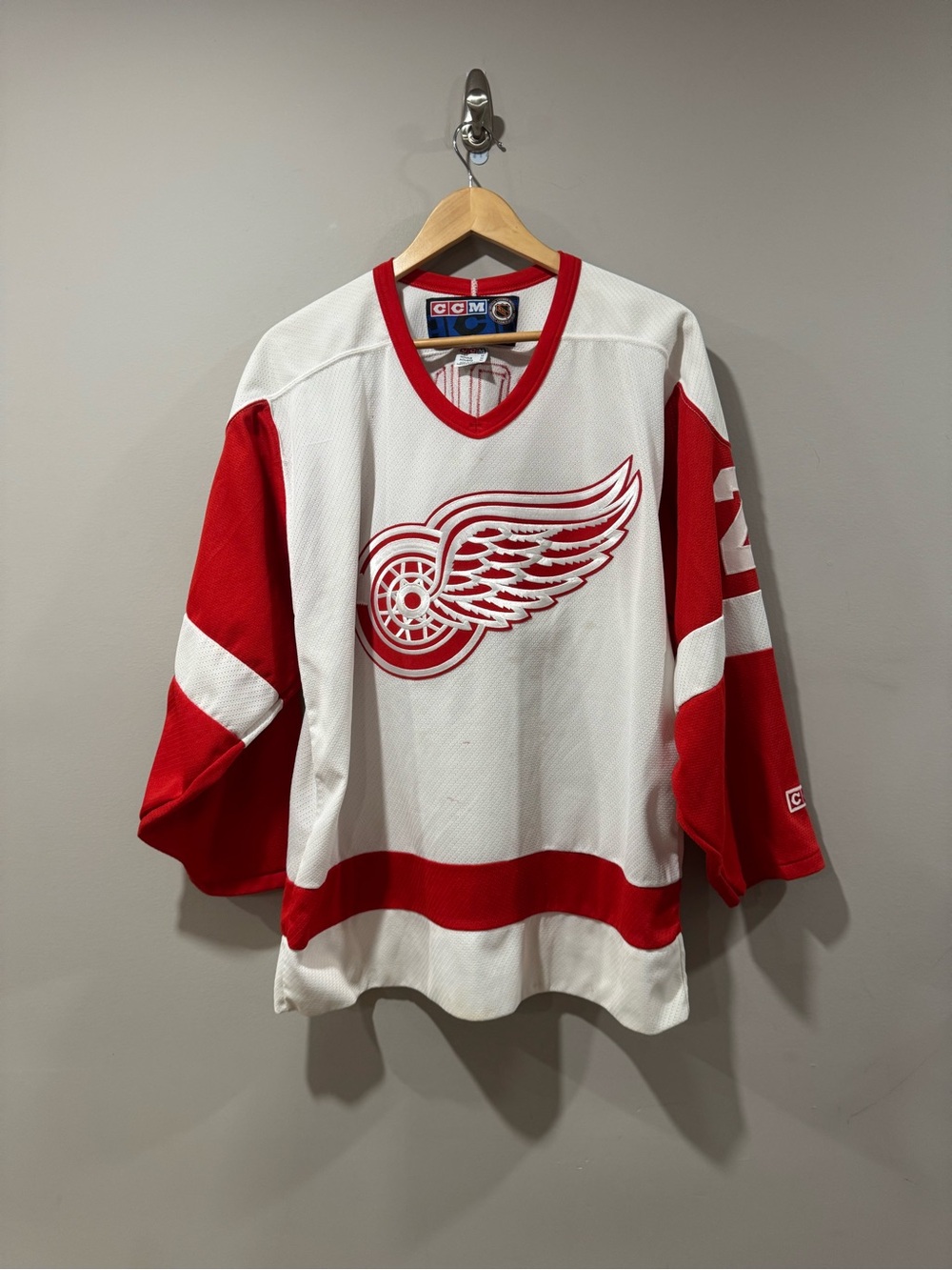 Vintage CCM Detroit Red Wings Stéphane Lapointe #20 NHL Hockey Jersey